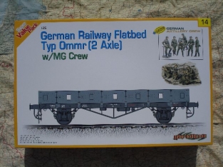 CH9114  German Railway Flatbed Typ Ommr (2 Axle) with MG Crew